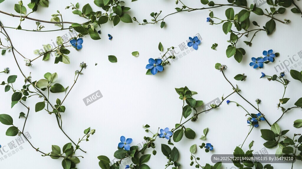 小藍花背景