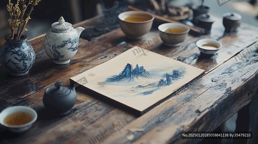 品茶圖托盤