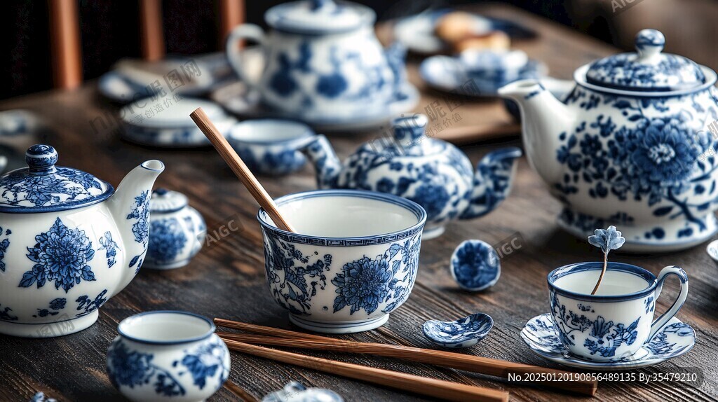 青花瓷茶具