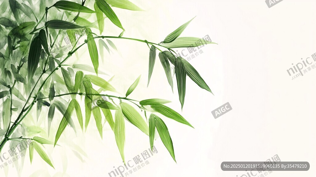 唯美竹葉背景
