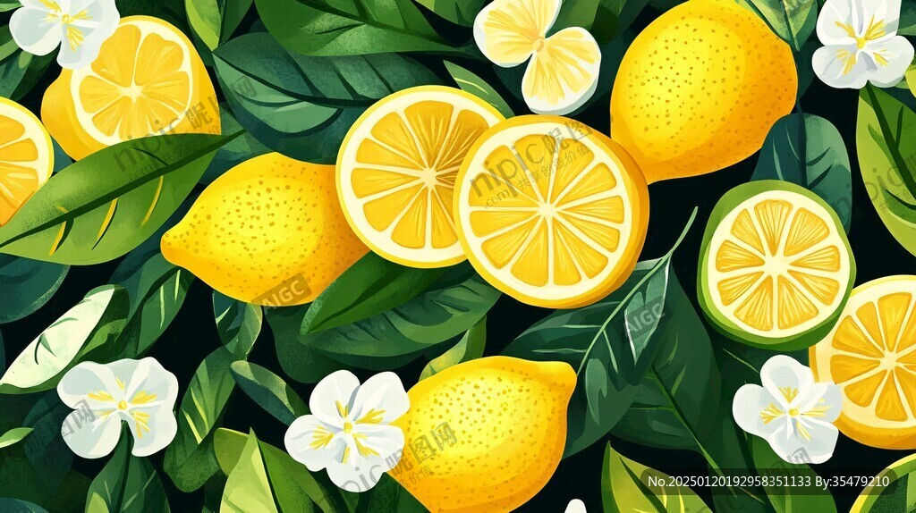 檸檬包裝插畫