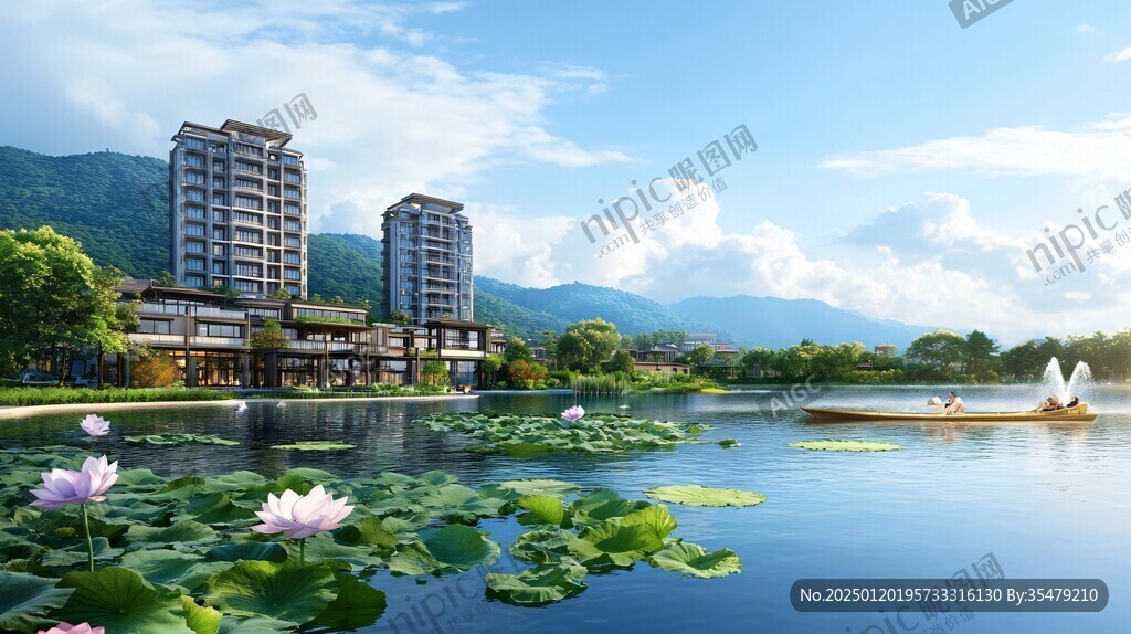 山水景區(qū)湖畔人居