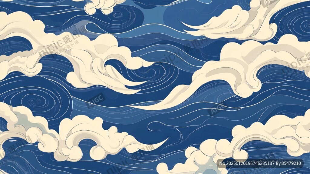 海水云紋