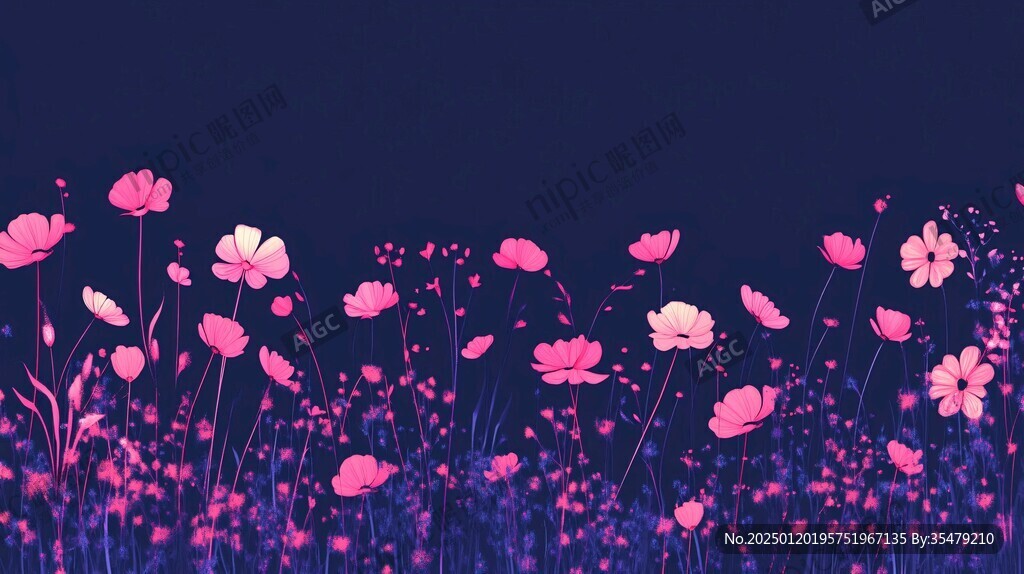 格桑花插畫