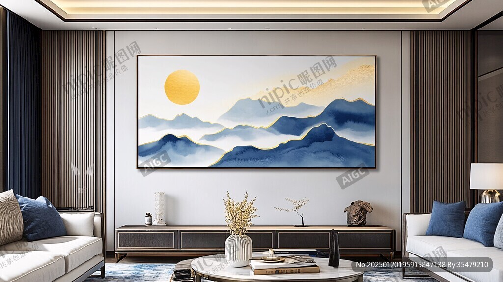 金線山脈客廳背景
