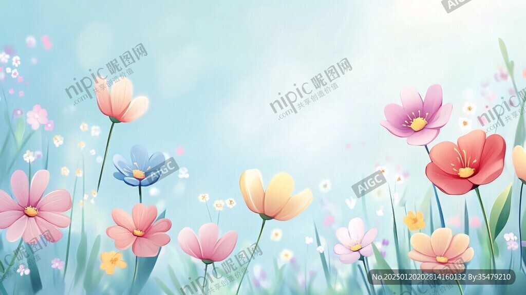 炫彩花朵壁紙
