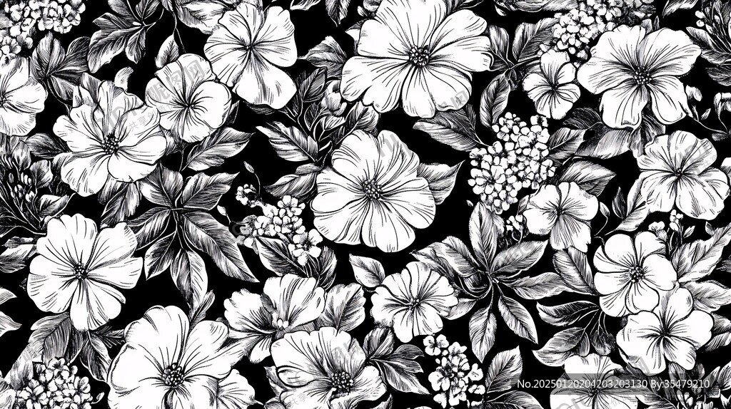 黑白數(shù)碼印花花型