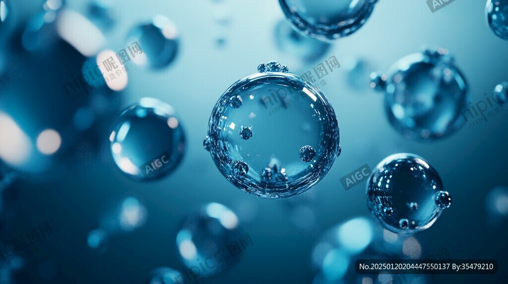 藍色水泡高清背景圖