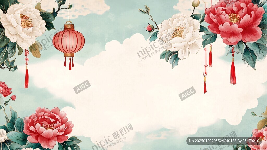 牡丹背景圖