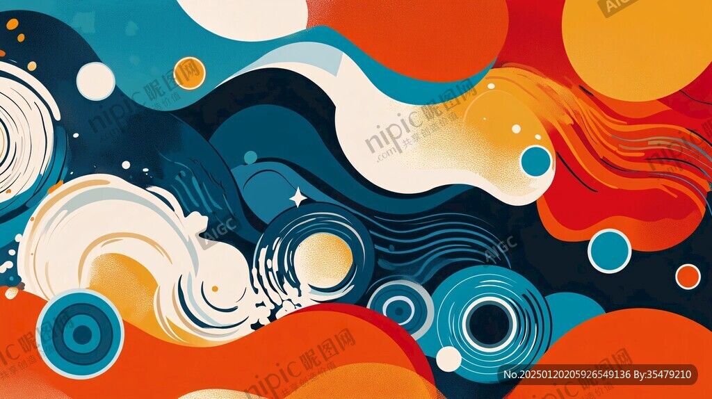 流體元素插畫