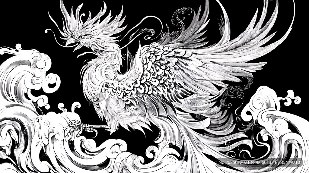 鳳凰朱雀插畫
