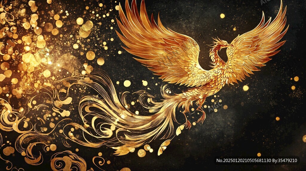 鳳凰朱雀插畫