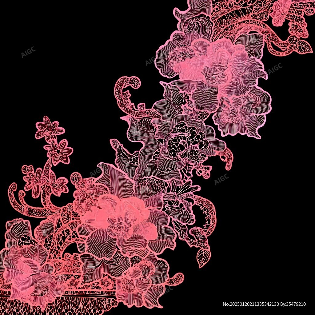 牡丹插畫底紋