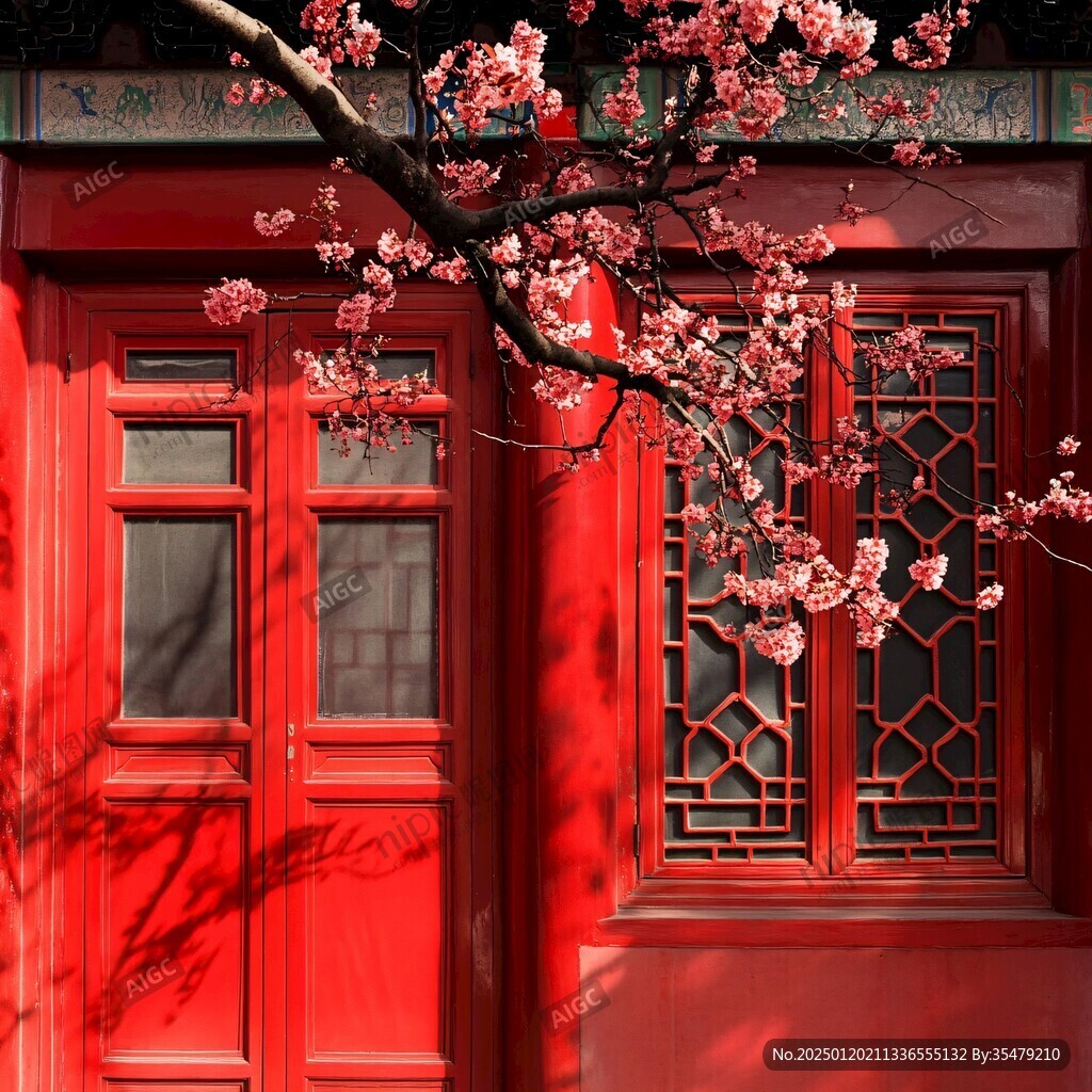 紅墻春色