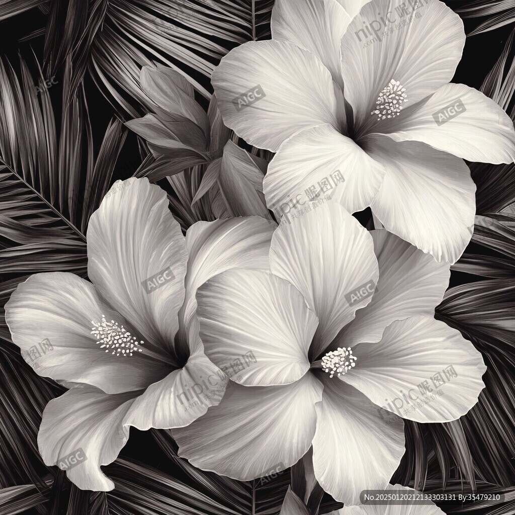 裝飾畫芙蓉花