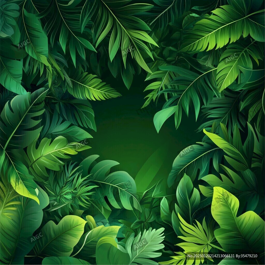 綠葉綠植背景素材