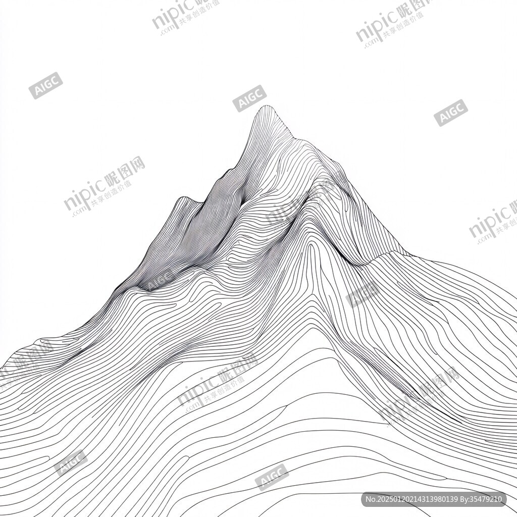 線(xiàn)條山插畫(huà)