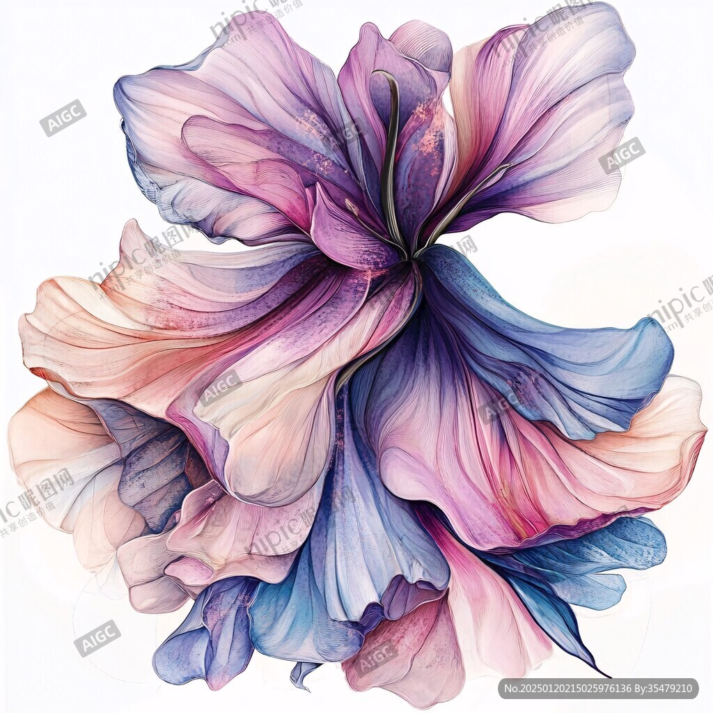漸變風花朵