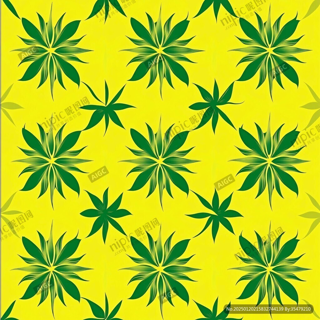 黃綠色印花圖案