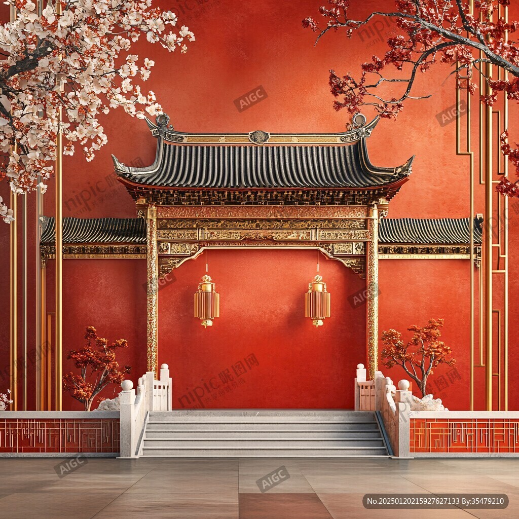新中式皇宮壁畫(huà)