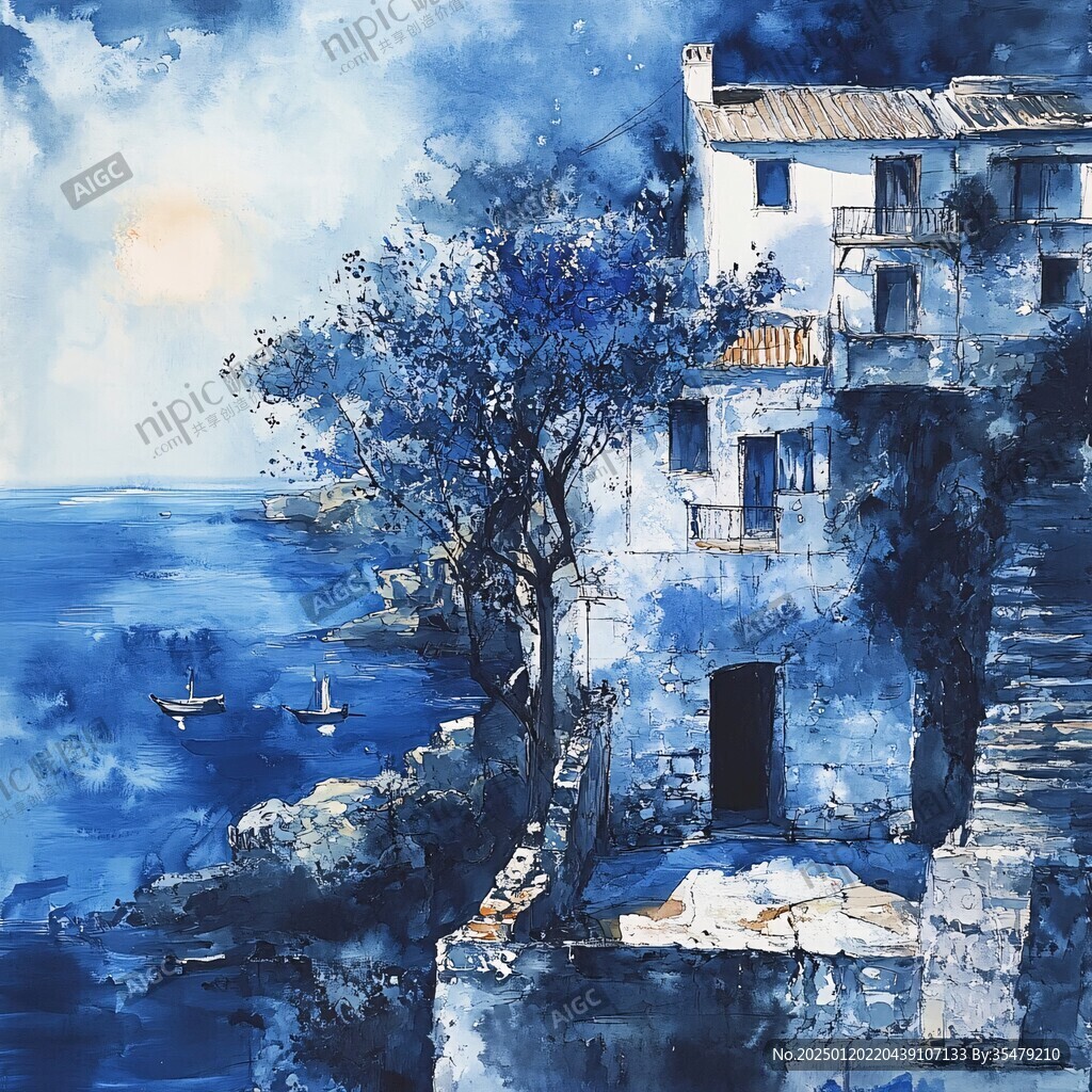 地中海油畫
