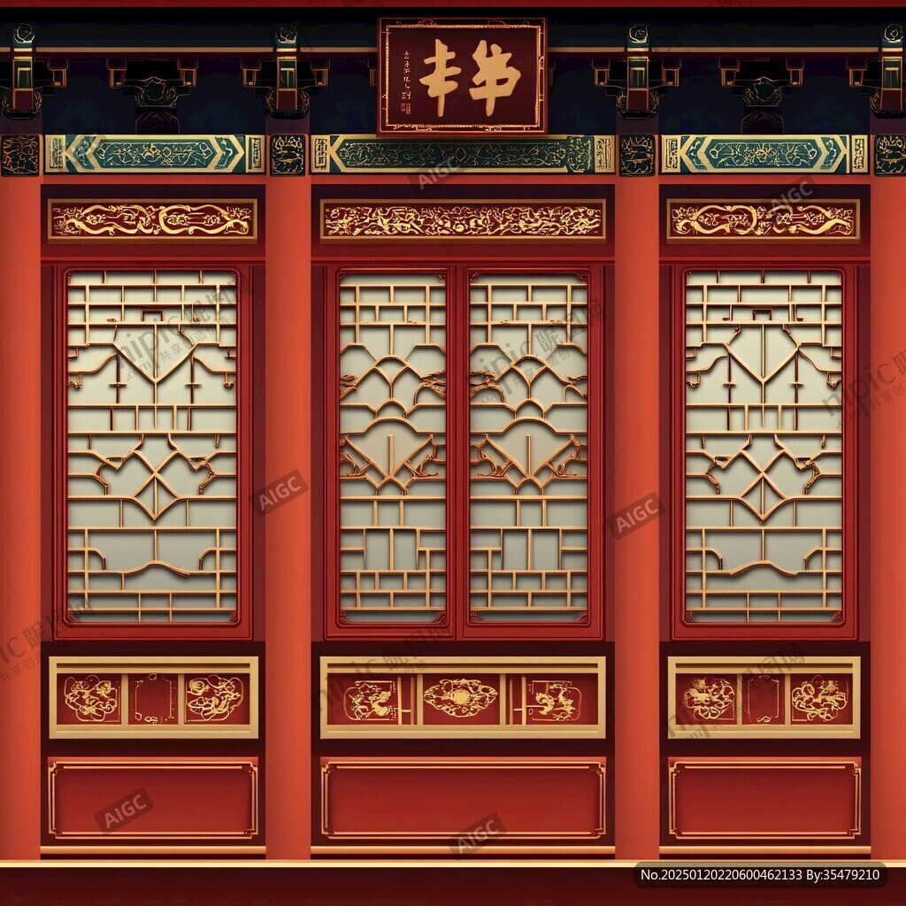中式古典門市門窗