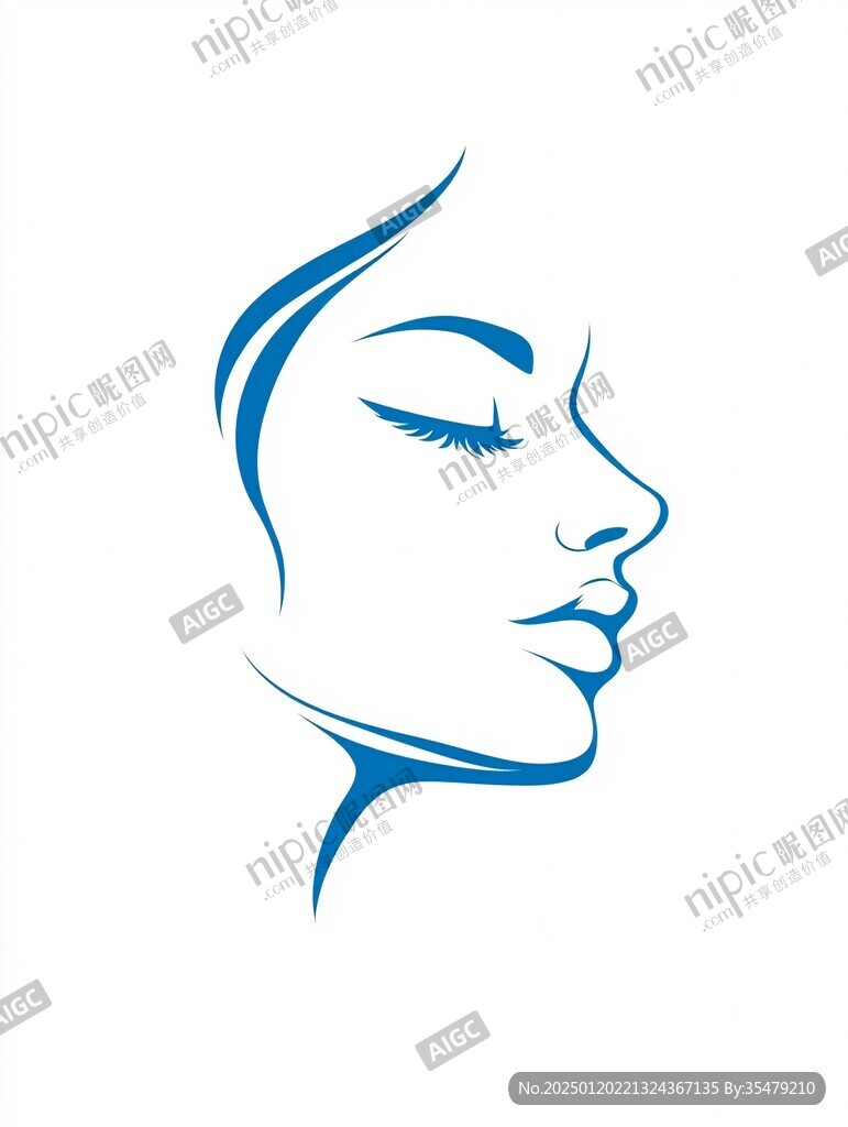 女人側(cè)臉logo