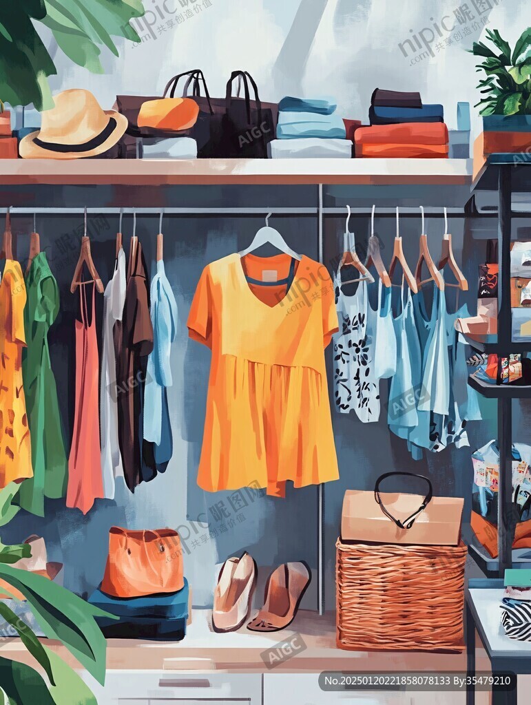 服裝店插畫