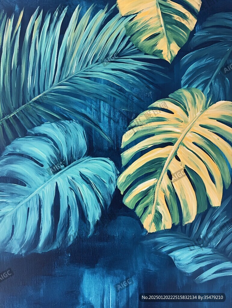 油畫芭蕉樹