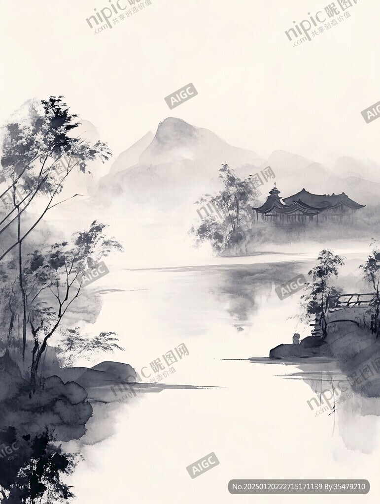 壁紙水墨山水