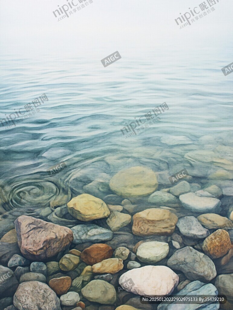 水下石頭湖泊卵石