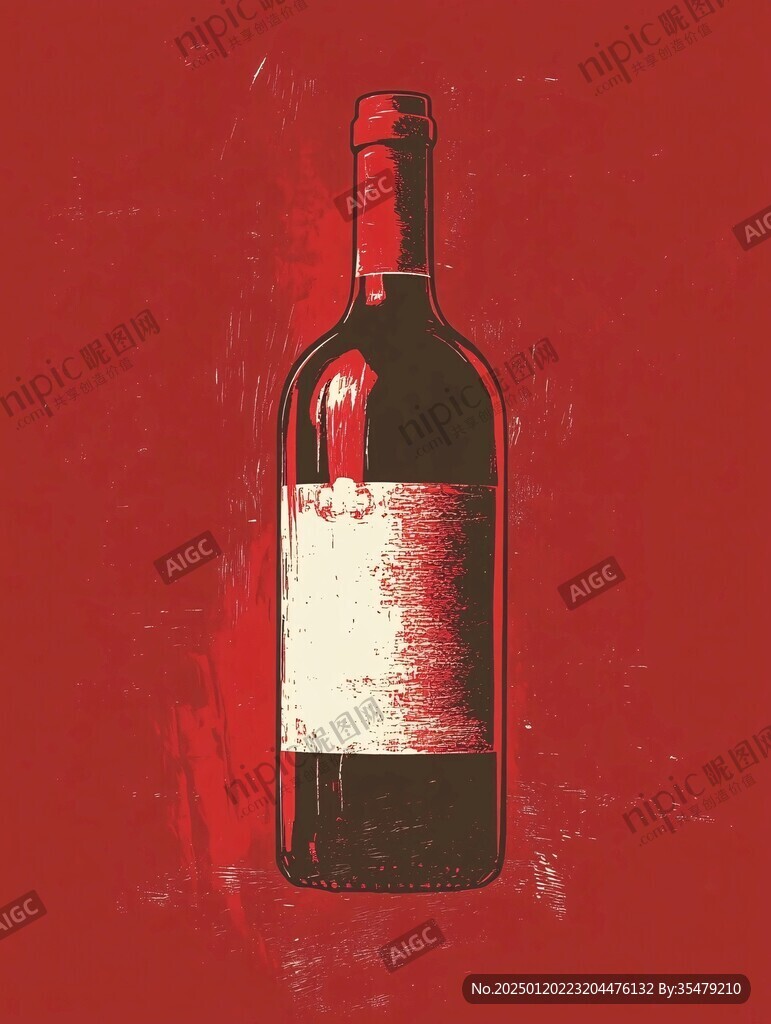酒瓶插畫