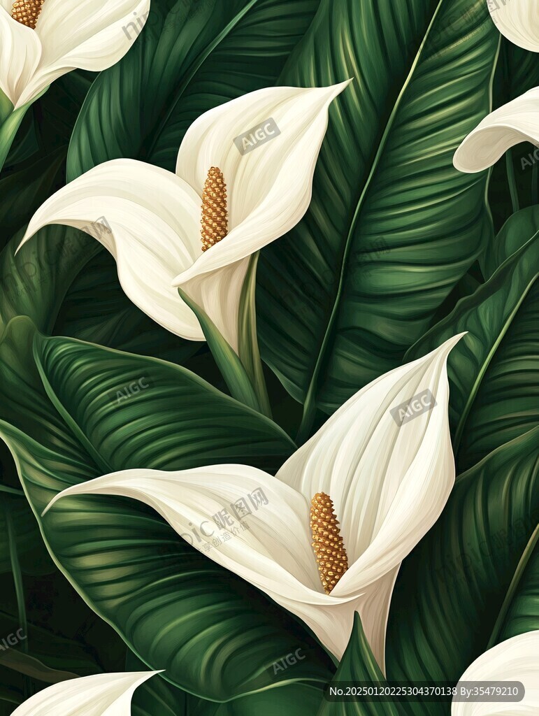 百合花插畫