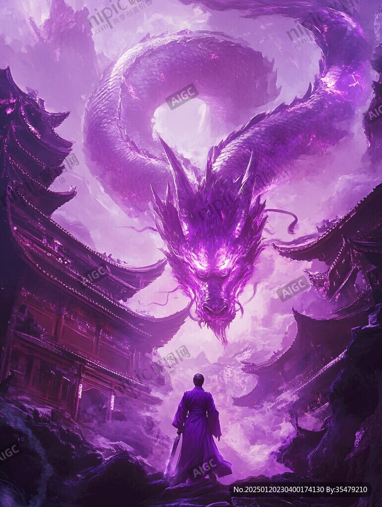 游龍插畫