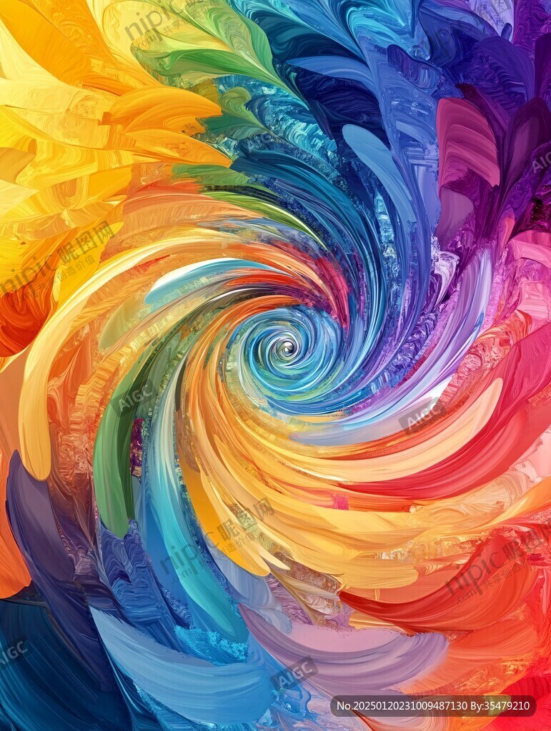 旋轉花紋絢麗幻彩簡潔