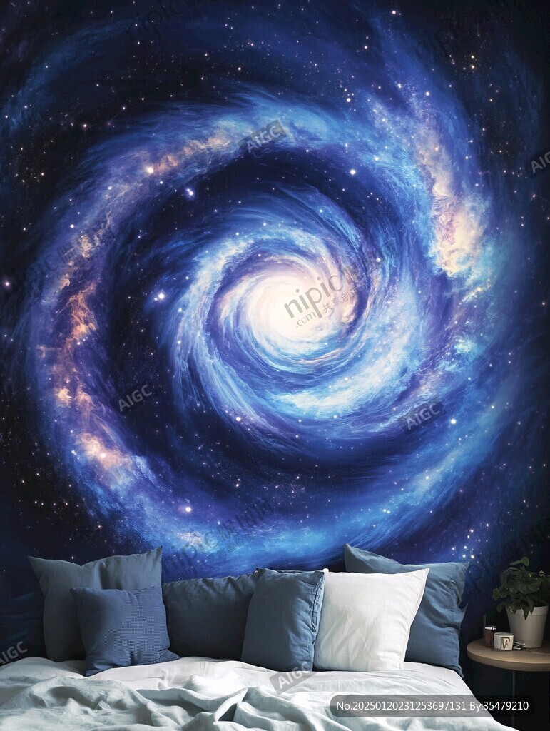 3d宇宙壁畫