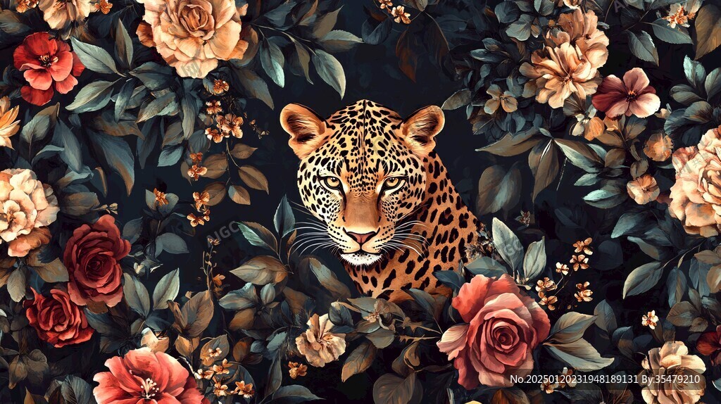 金錢豹插畫