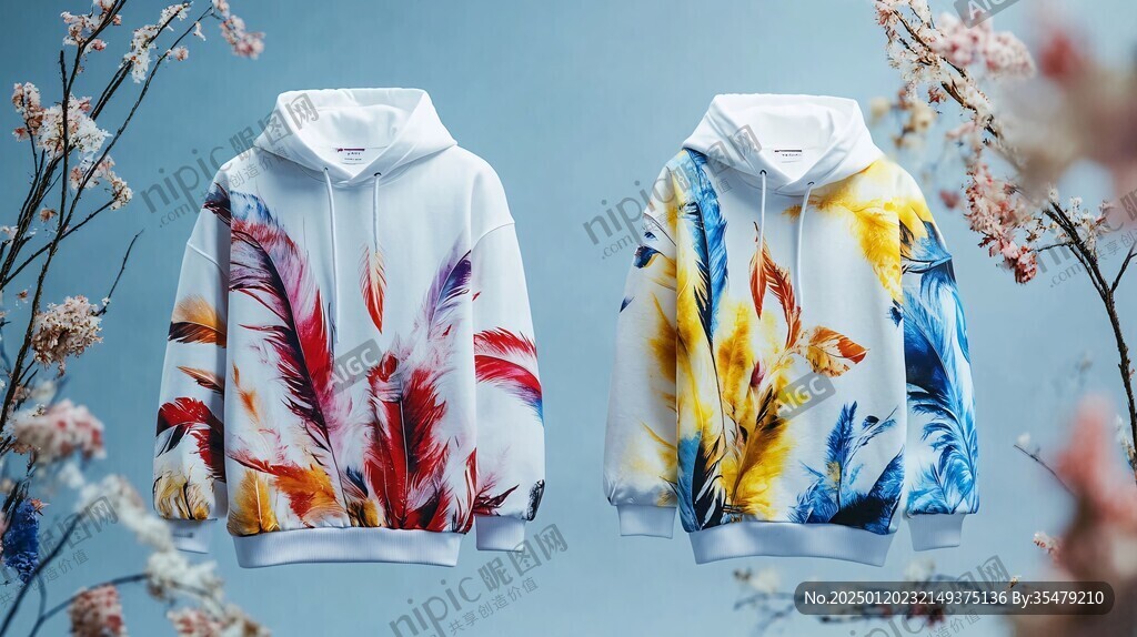 水彩服裝印染圖