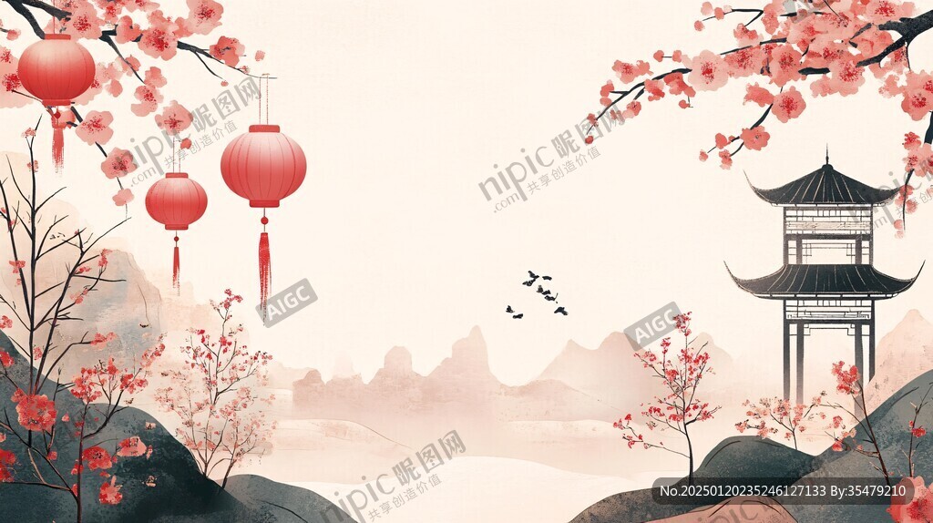 東南沿海新年背景