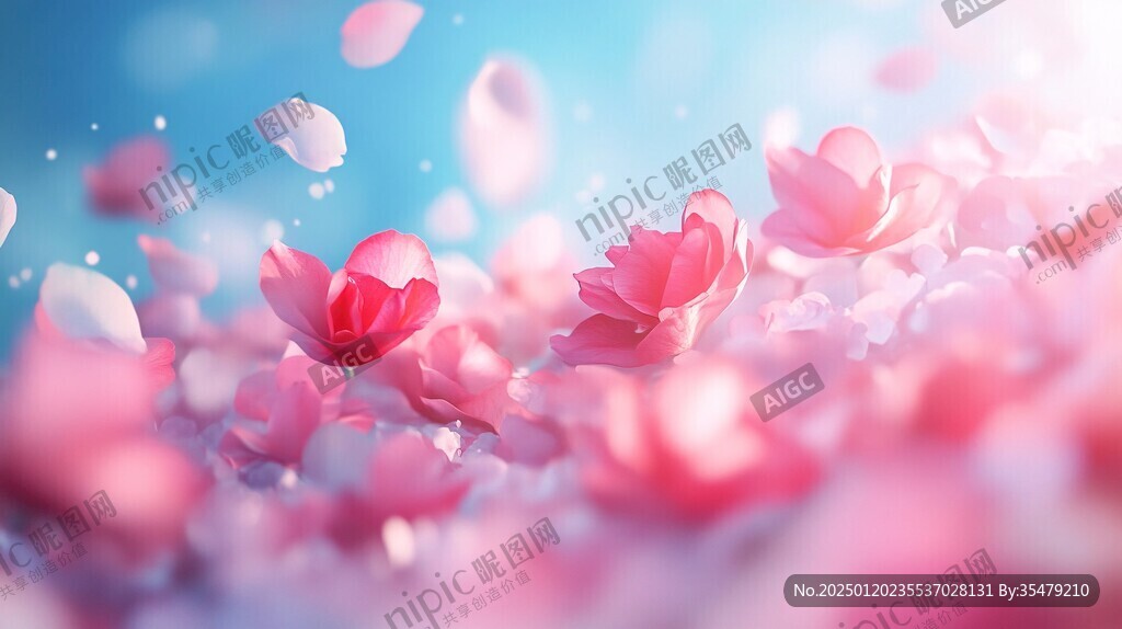 散落的花瓣浪漫唯美