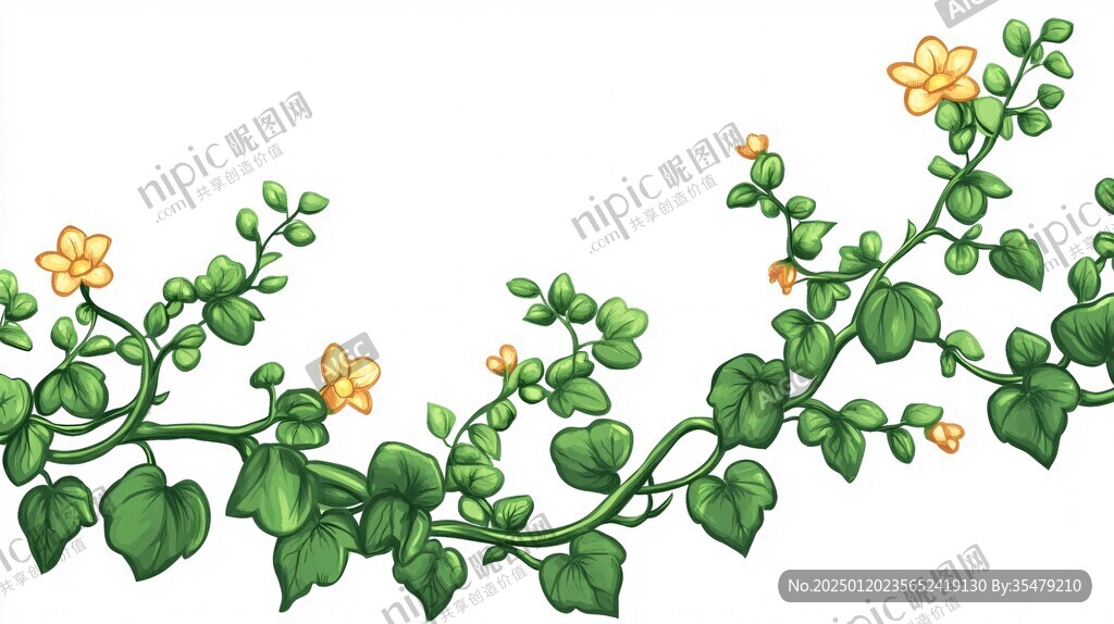 手繪綠蘿藤條