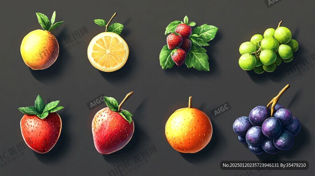 水果合集插畫