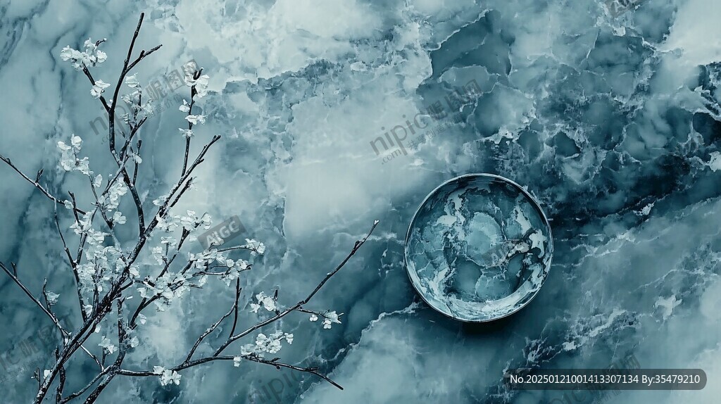 陶瓷上的梅花