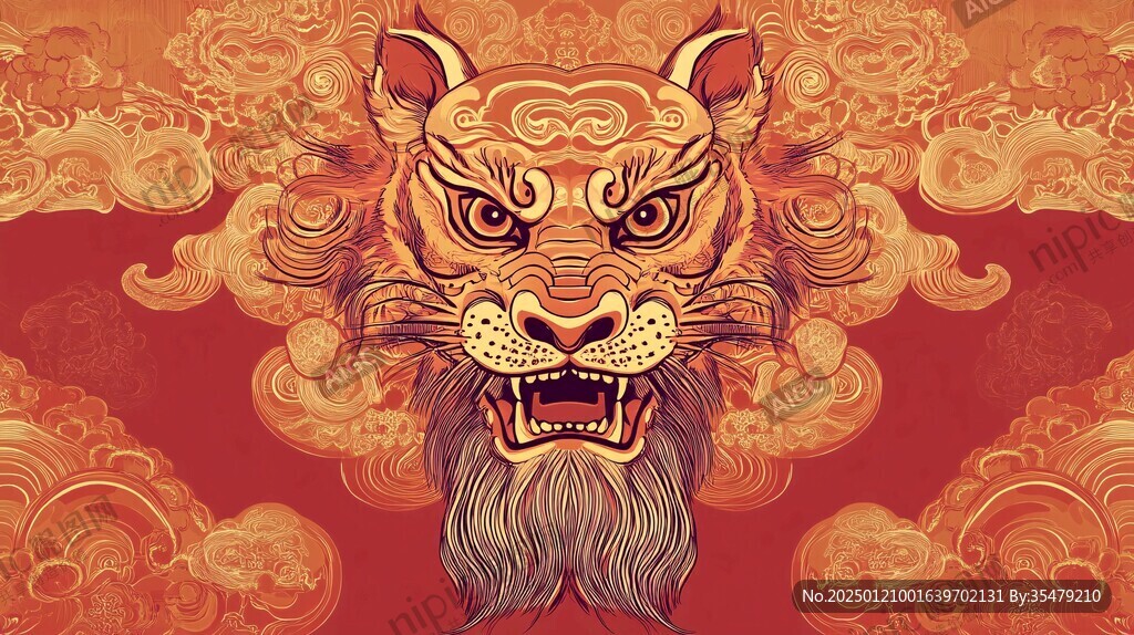 醒獅包裝插畫