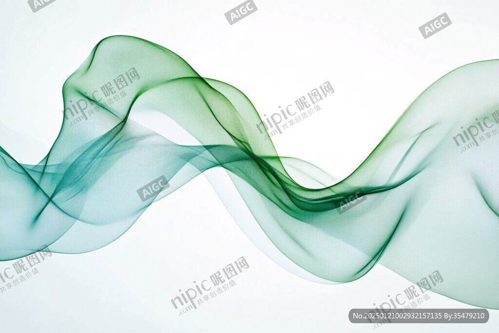柔美綠色曲線