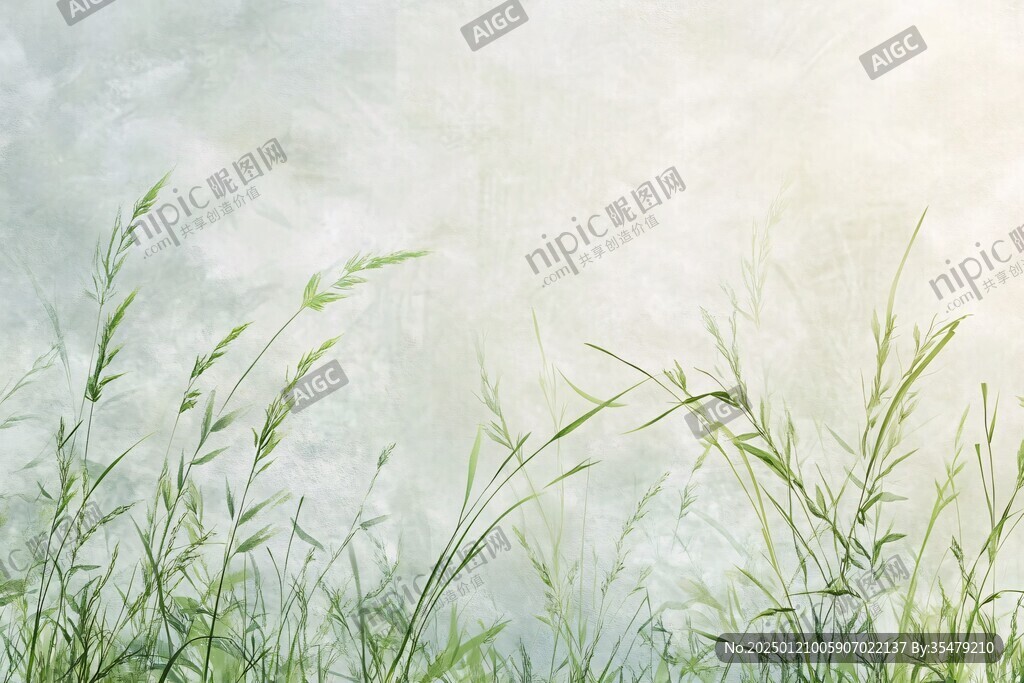 唯美意境圖草叢