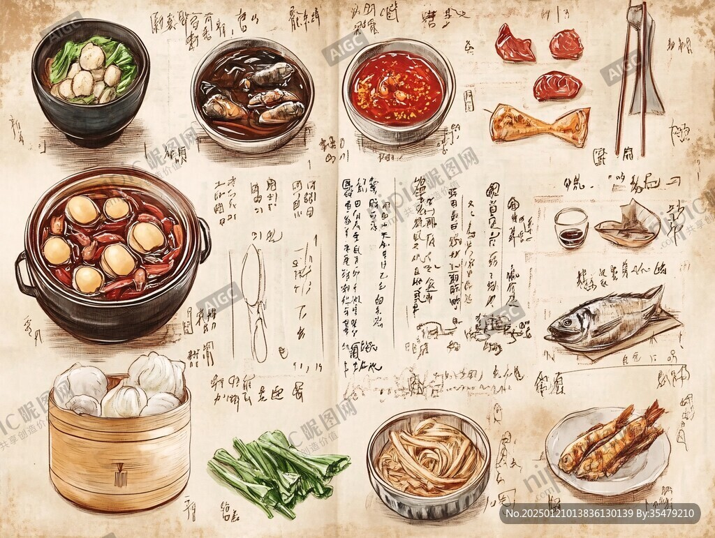 手繪韓式美食