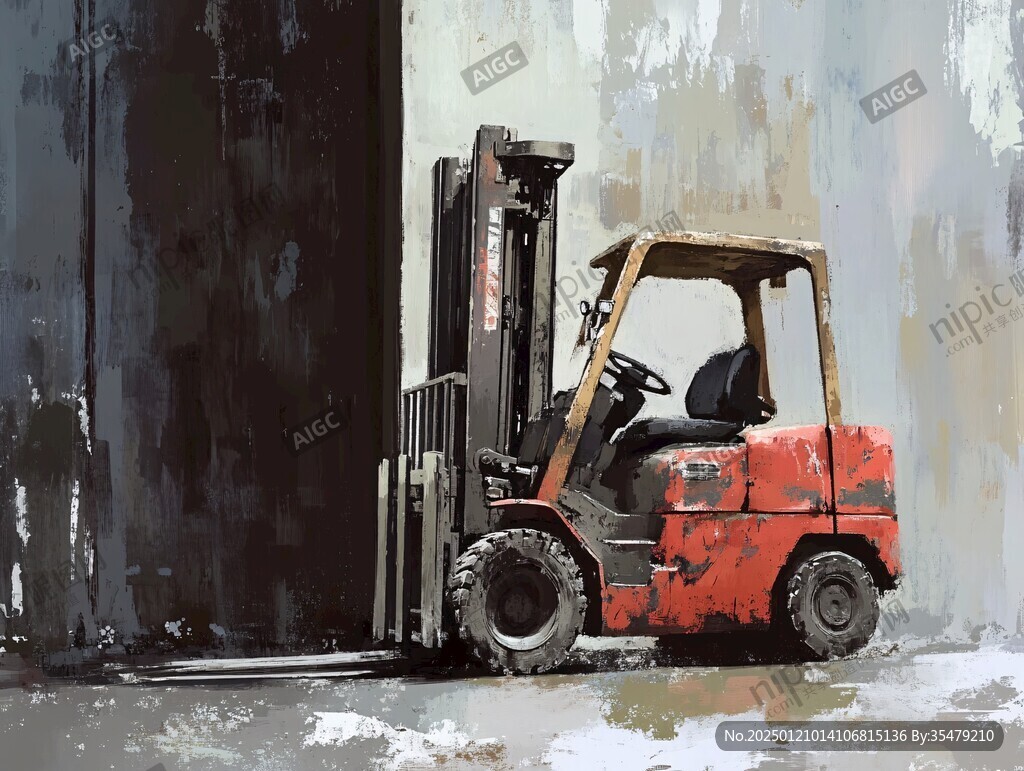 鏟車插畫