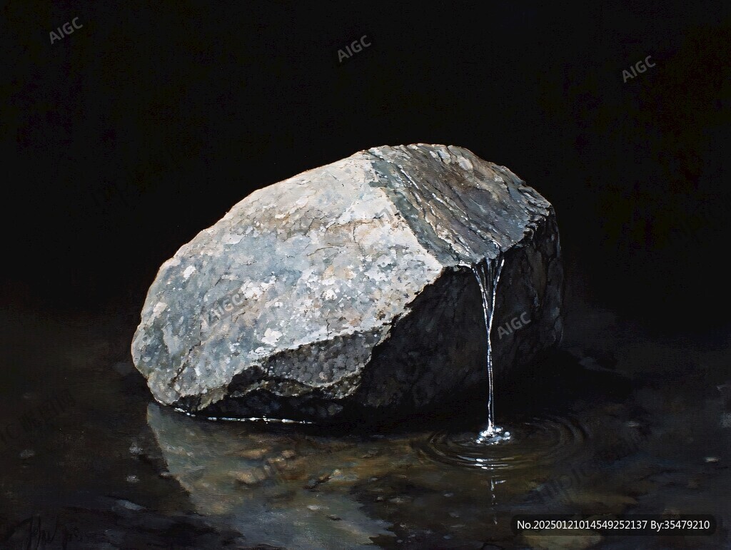 毛筆水滴石穿