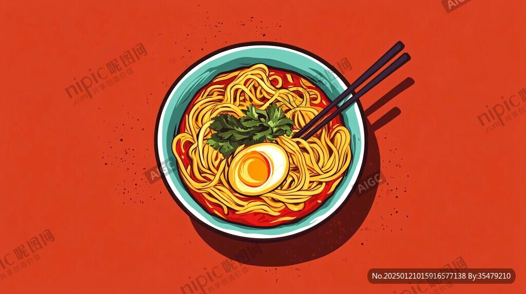 一碗面插畫(huà)